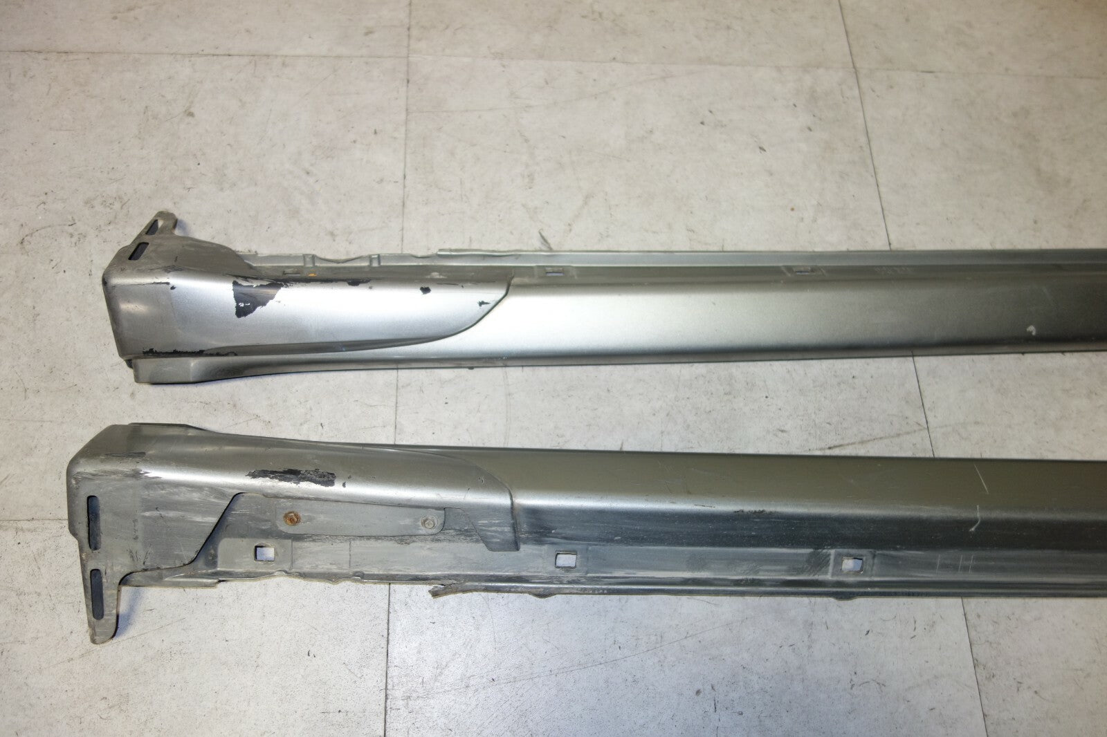 JDM Subaru Legacy Side Skirt Panels With Aero Spat Strakes Set Grey 2005-2009