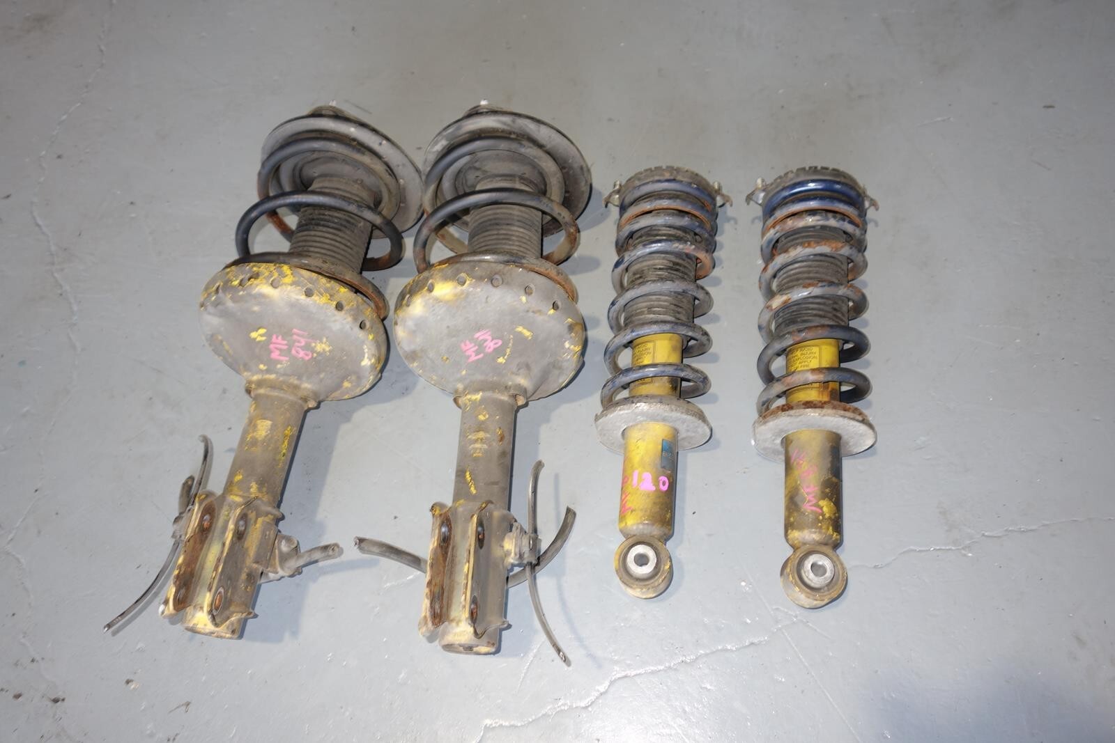 JDM Subaru Legacy Bilstein Yellow Shocks Struts Springs 2005-2009 # MF -841