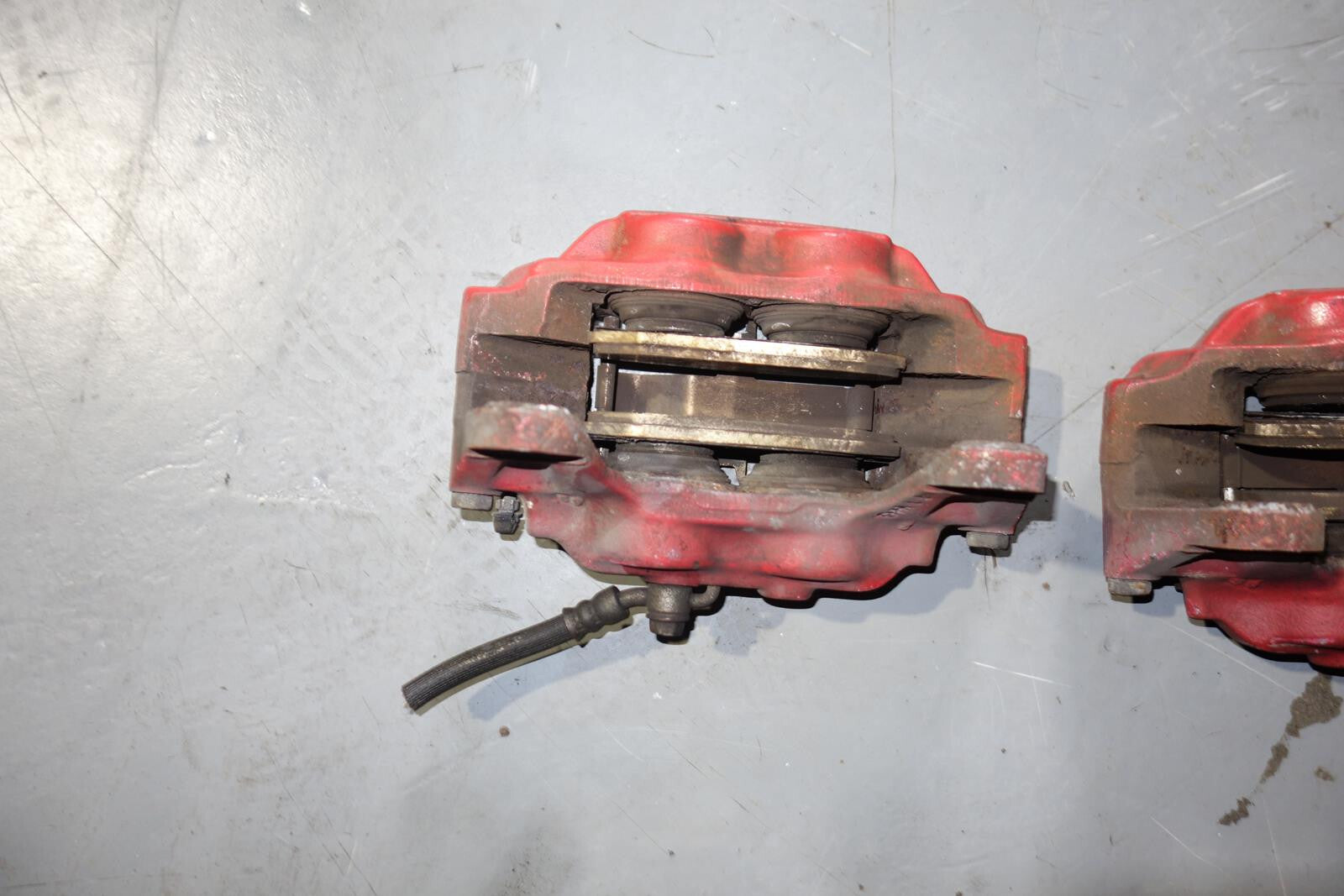 JDM Subaru Impreza WRX STi Legacy Forester Front 4 Pot Piston Brake Calipers RED