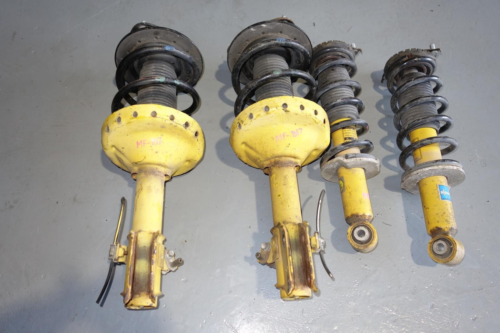 JDM Subaru Legacy Bilstein Yellow Shocks Struts Springs 2005-2009 MF-817