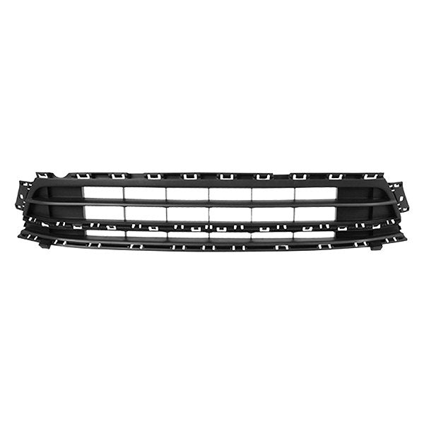 VOLKSWAGEN JETTA 2011-2018 — FRONT BUMPER GRILLE; MAT-DARK GRAY; W/O PARKING SENSOR HOLE; JETTA 2015-2018