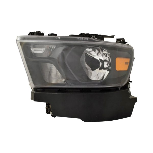RAM RAM PICKUP-RAM 2019-2025 — HALOGEN HEADLIGHT LH; BLACK BEZEL; PICKUP-RAM-1500 2019-2024 CAPA