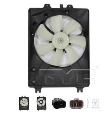 ACURA MDX 2007-2013 — A/C CON FAN ASSEMBLY; 3.7L; RIGHT HAND; W/ ADAPTER; 2007-2013 (OE 38611-RYE-A01)