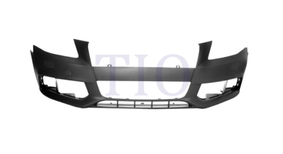 AUDI A4 2009-2016 — FRONT BUMPER PRIMED; W/O S-LINE PACKAGE / PARKING SENSOR HOLES; W/ HEAD LIGHT WASHER HOLES; A4/ QUATTRO 2009-2012 & S4 2010-2012