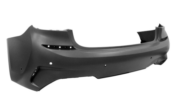 BMW 3 SERIES 2019-2025 — RR BUMPER PRIMED; W/ M-PKG/DISTANCE/ASSIST; 330E 2021; 330I 19-22; M340I 20-22 ( FITS XDRIVE)