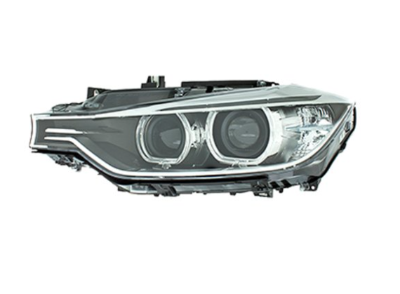 BMW 3 SERIES 2012-2018 — BI-HID HEADLIGHT LH; W/ ADAPTIVE; W/O LOGO; SEDAN 2012-2015 (OE 63117338707)