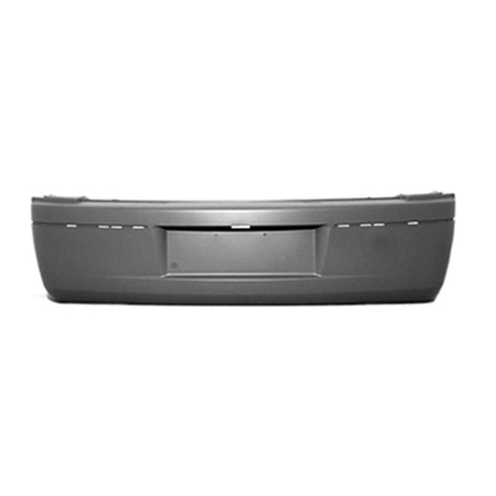 CH1100320 chrysler 300 2005 2010 bumper rear primed without sensor dual exhaust with mould 1
