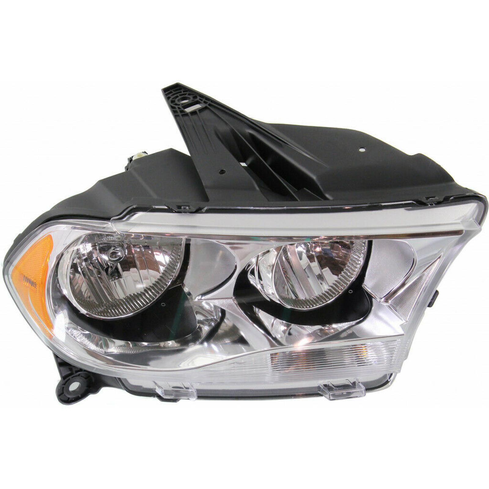 CH2503228C dodge durango 2011 2013 right headlight halogen with chrome trim capa ch2503228c 3