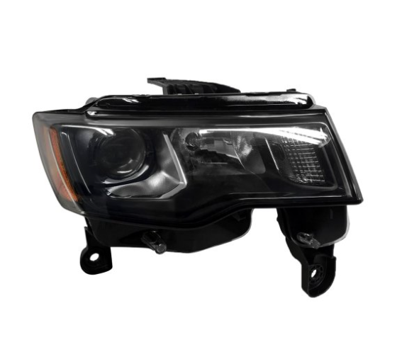 JEEP GRAND CHEROKEE 2011-2021 — HALOGEN HEADLIGHT RH; BLACK BEZEL; GRAND CHEROKEE 2017-2021/WK 2022