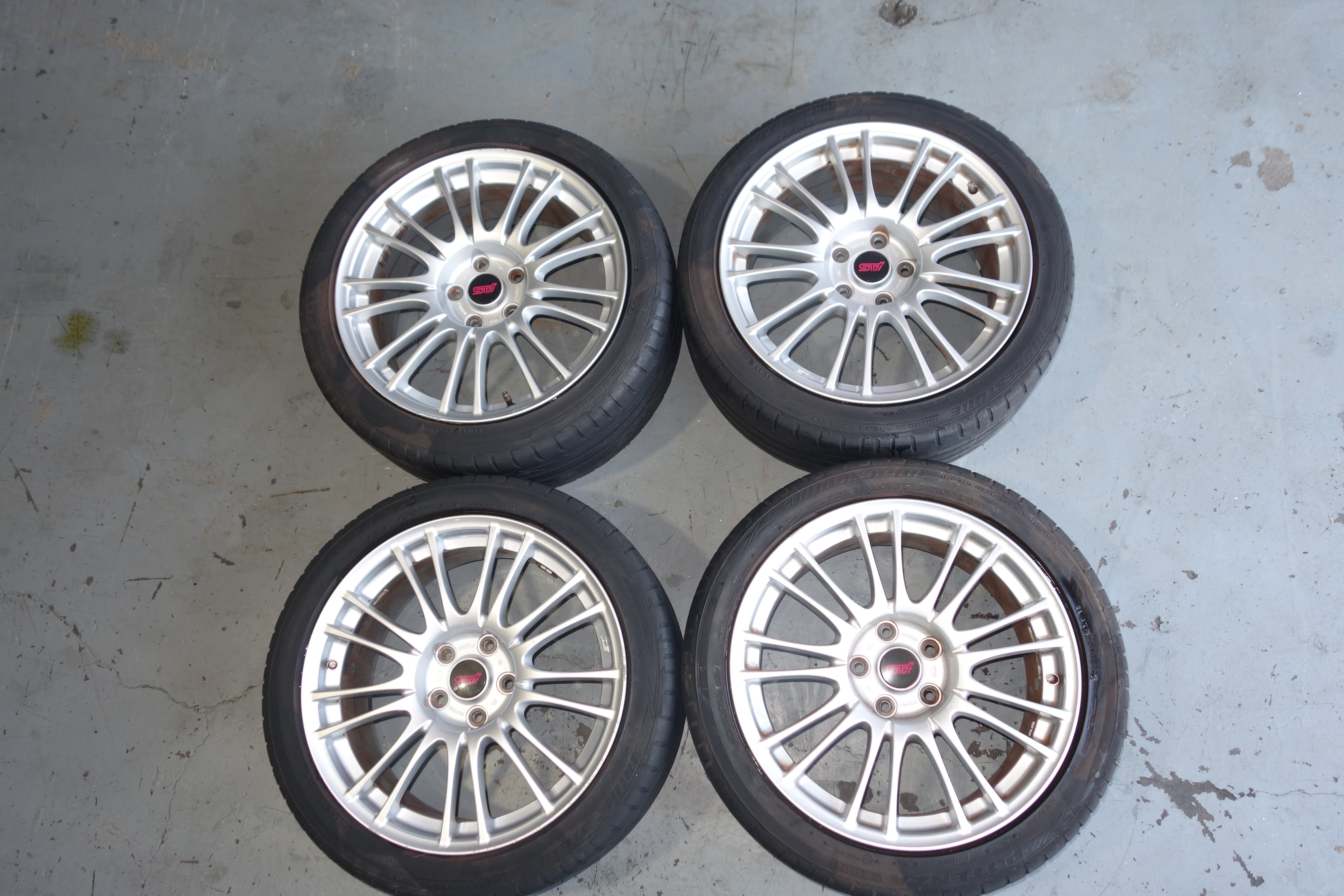 JDM Subaru Impreza WRX STi BBS Forged Rims Wheels Tires Mags GRB Light Weight 5x114.3 18x8.5 +55