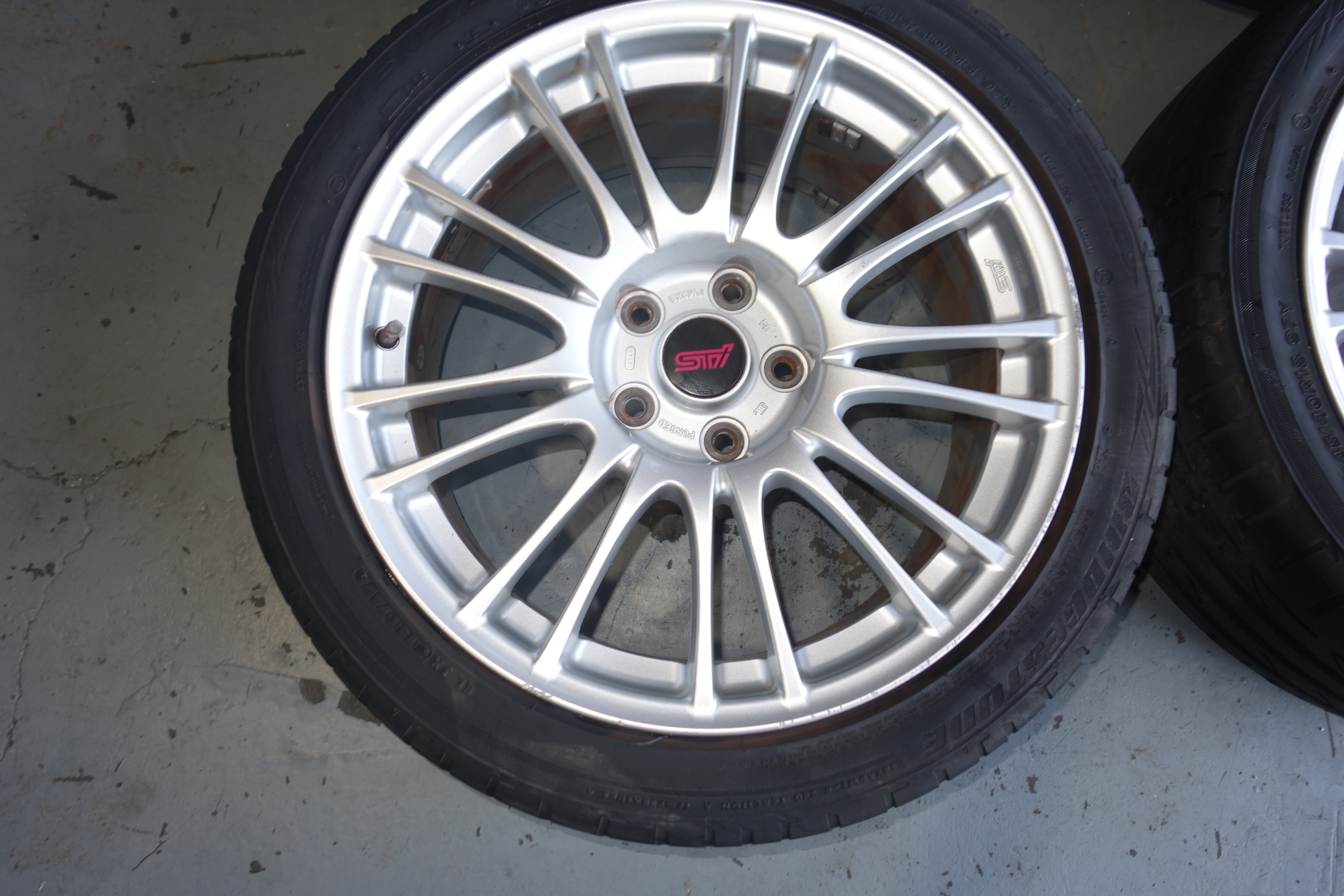 JDM Subaru Impreza WRX STi BBS Forged Rims Wheels Tires Mags GRB Light Weight 5x114.3 18x8.5 +55
