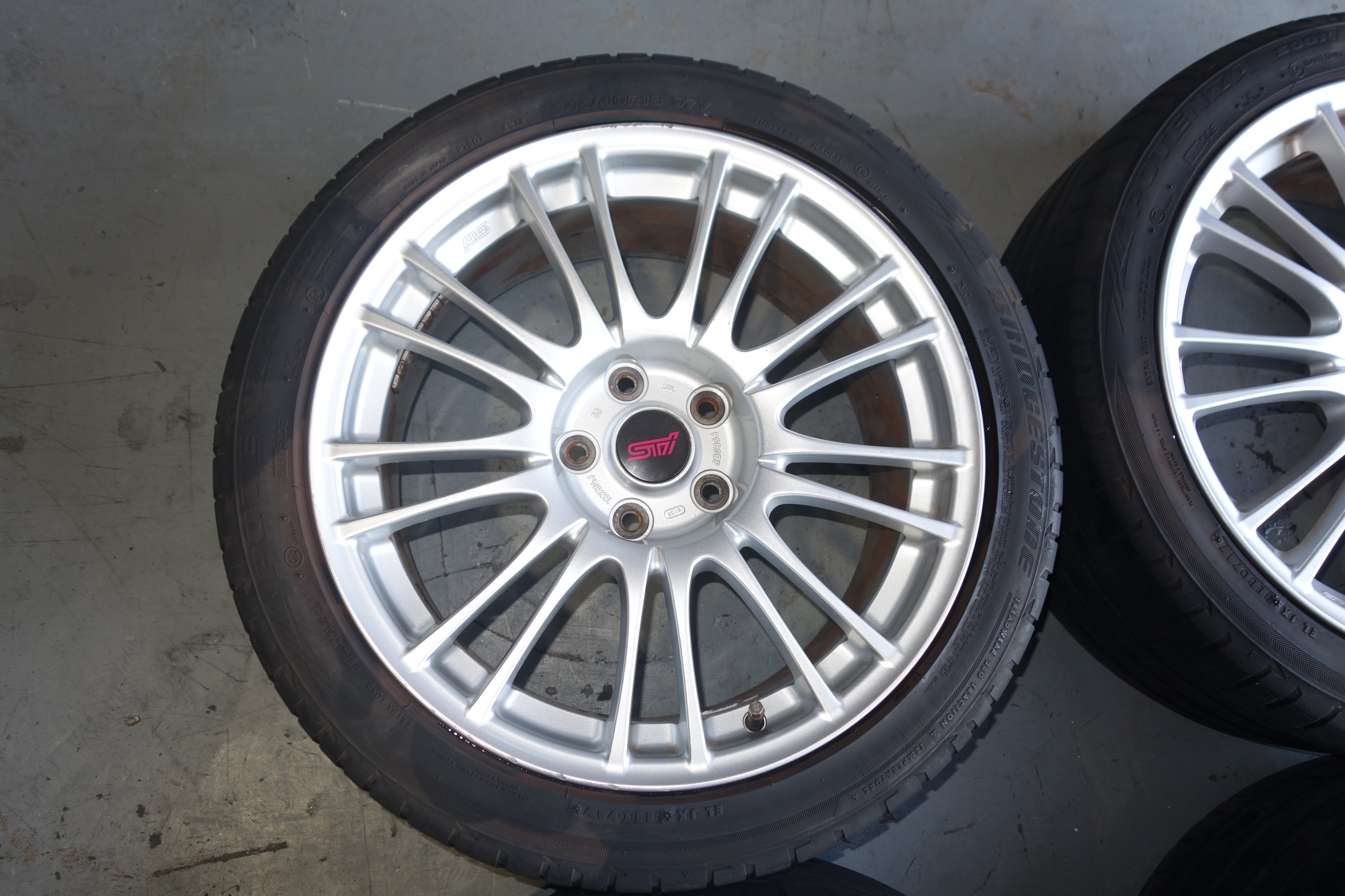 JDM Subaru Impreza WRX STi BBS Forged Rims Wheels Tires Mags GRB Light Weight 5x114.3 18x8.5 +55