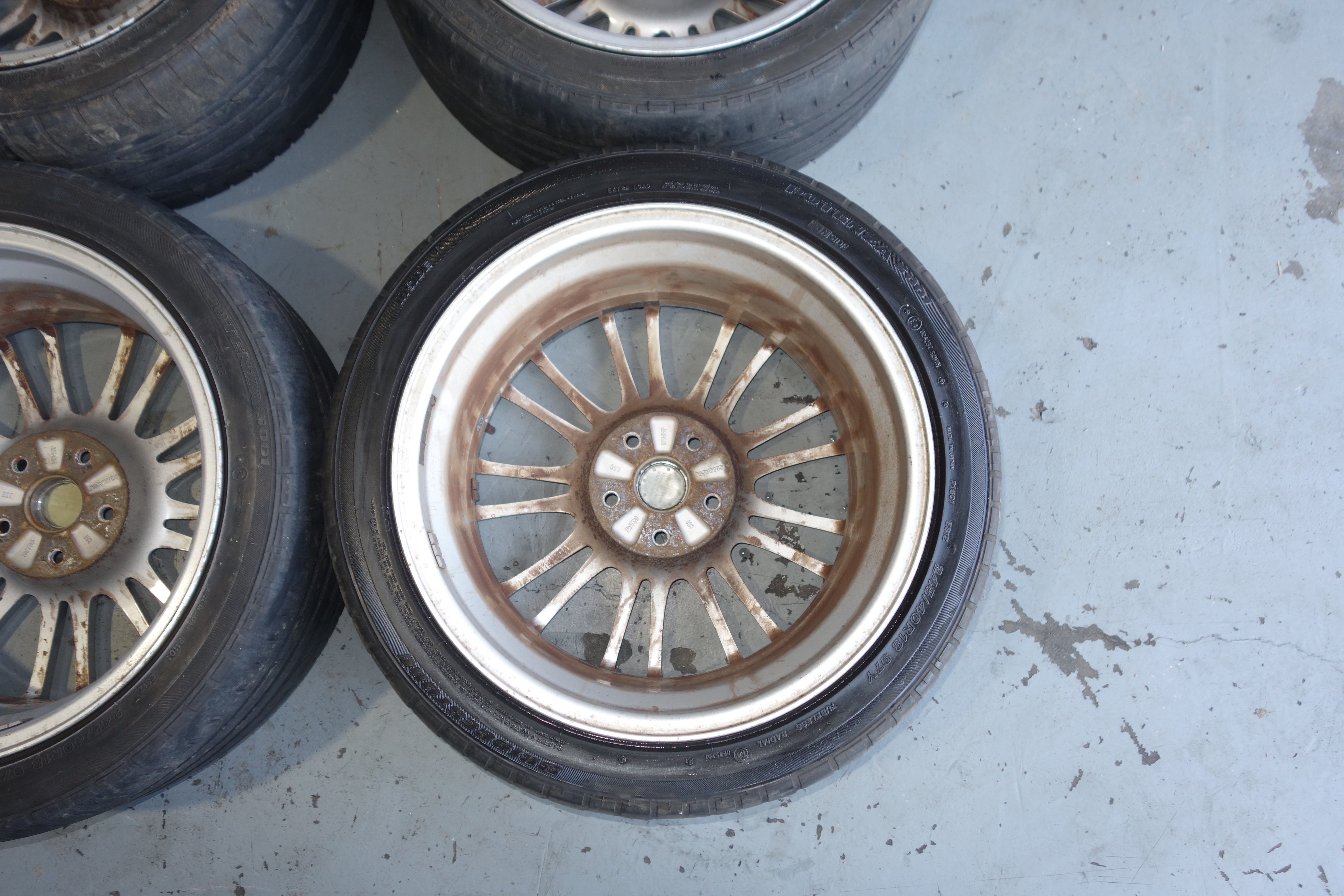 JDM Subaru Impreza WRX STi BBS Forged Rims Wheels Tires Mags GRB Light Weight 5x114.3 18x8.5 +55