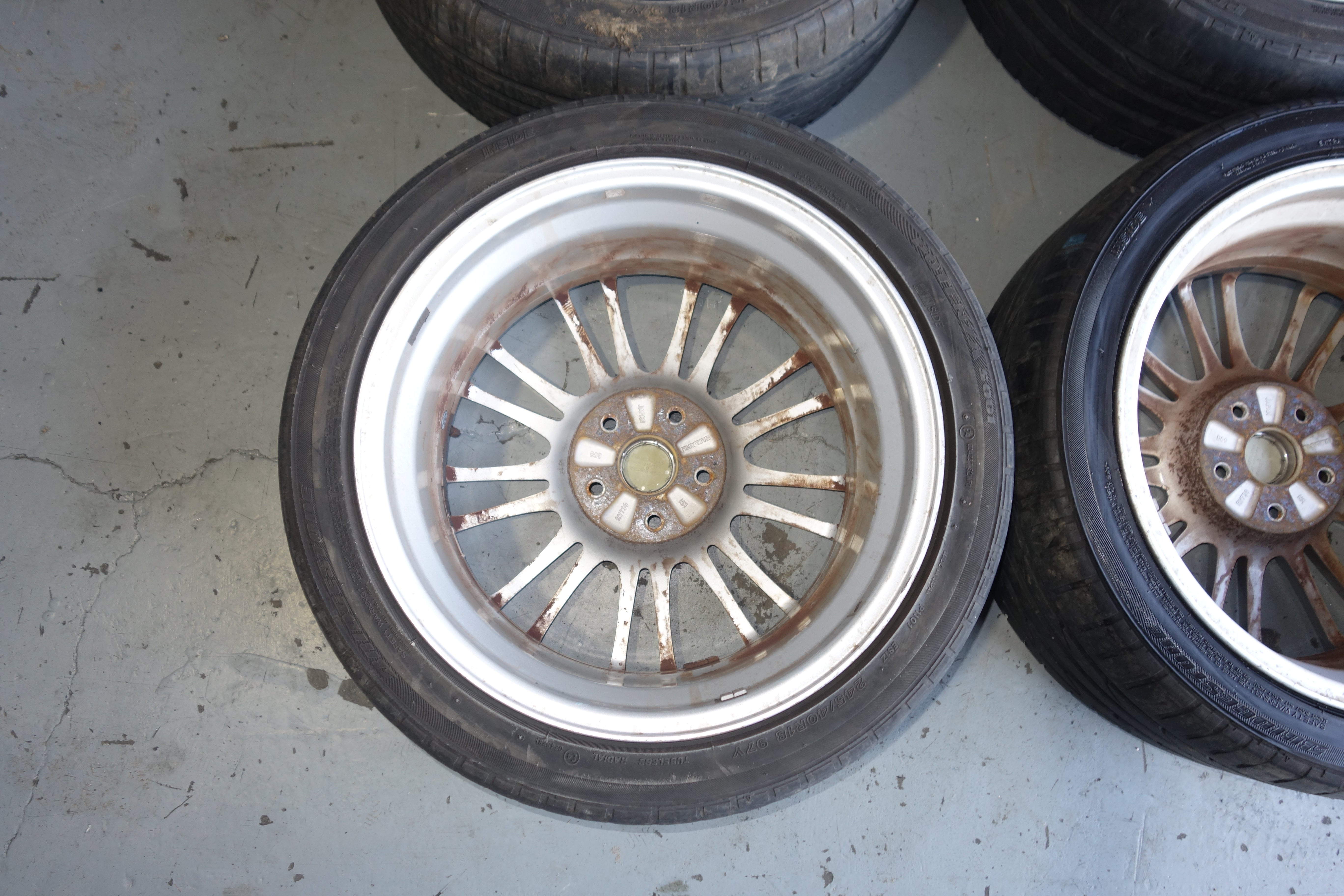 JDM Subaru Impreza WRX STi BBS Forged Rims Wheels Tires Mags GRB Light Weight 5x114.3 18x8.5 +55