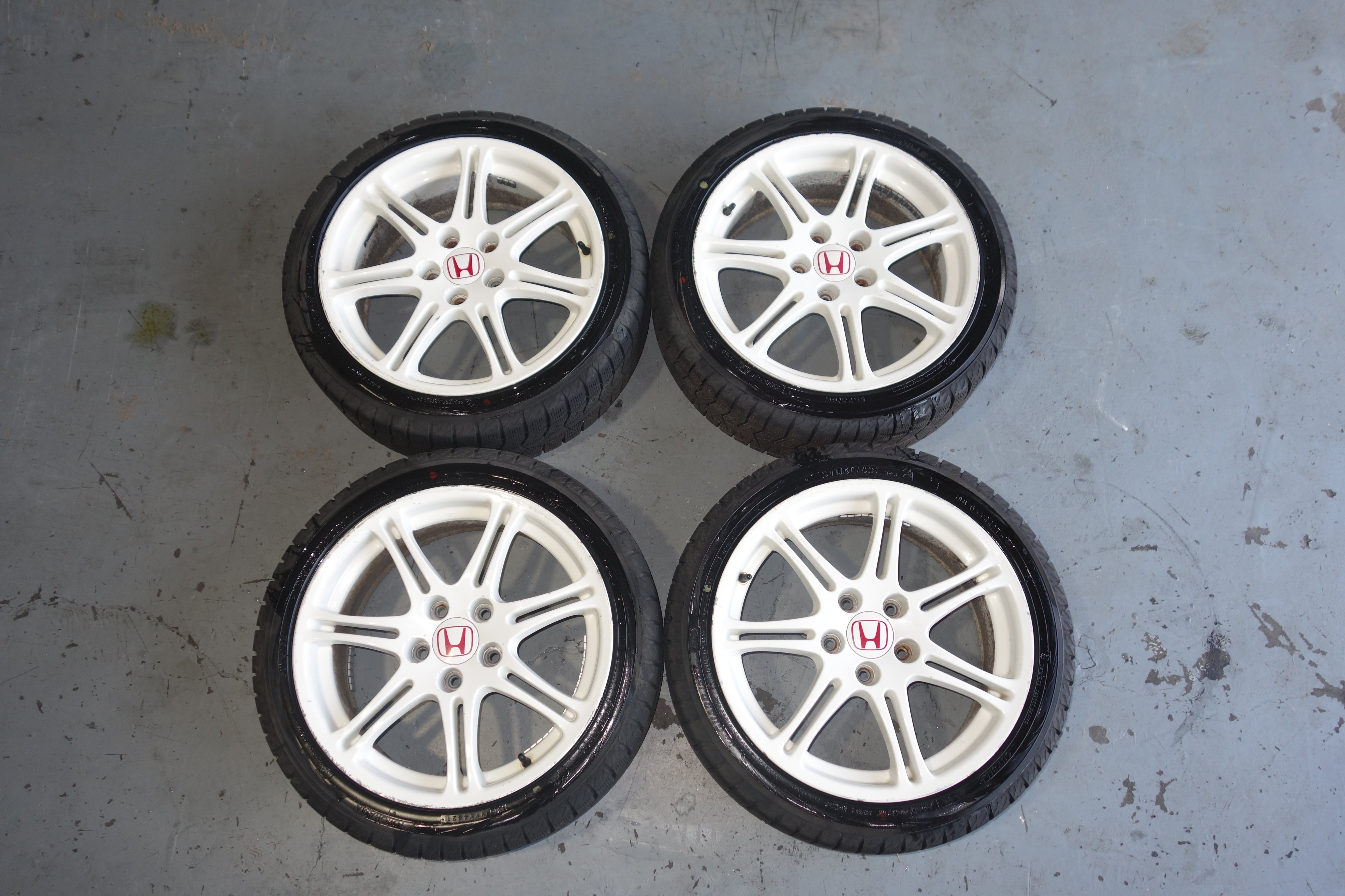 JDM Honda Civic Type R EP3 OEM Enkei Wheels Rims Championship White 5x114.3 17x7 +45