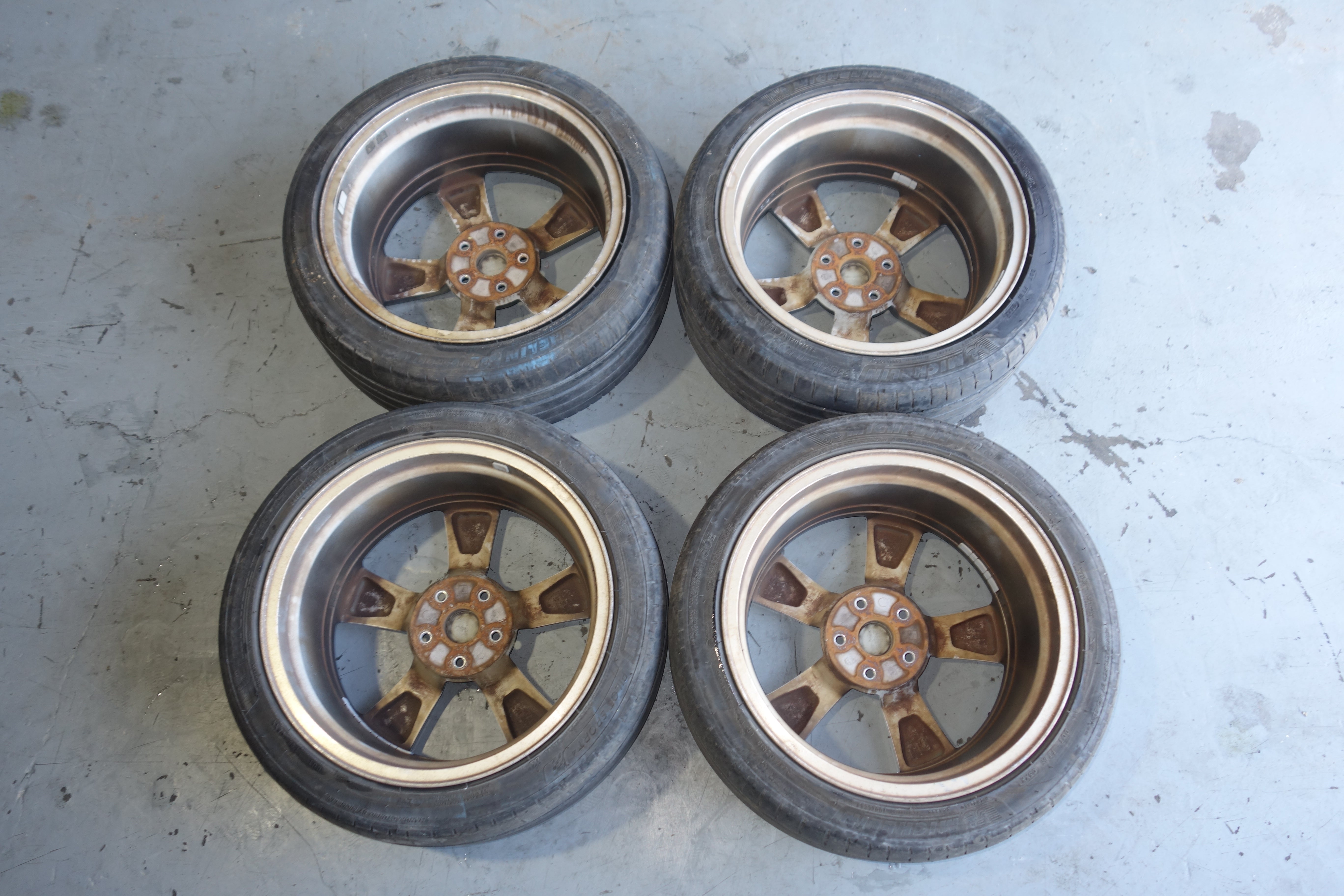 JDM Subaru WRX STI GRB OEM 5x114.3 18x8.5 +55 Lightweight Alloy Wheels with Tires 245/40R18