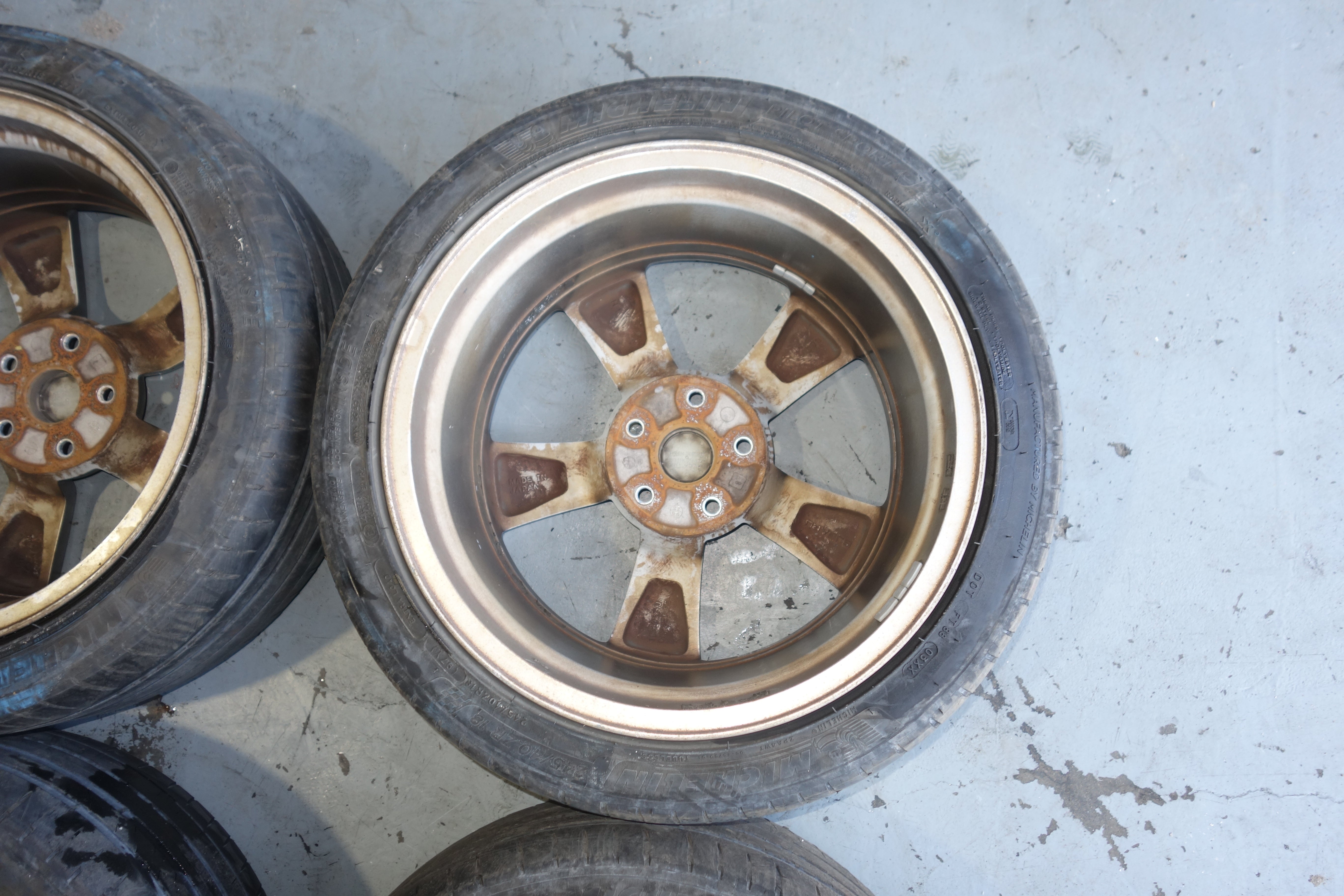 JDM Subaru WRX STI GRB OEM 5x114.3 18x8.5 +55 Lightweight Alloy Wheels with Tires 245/40R18