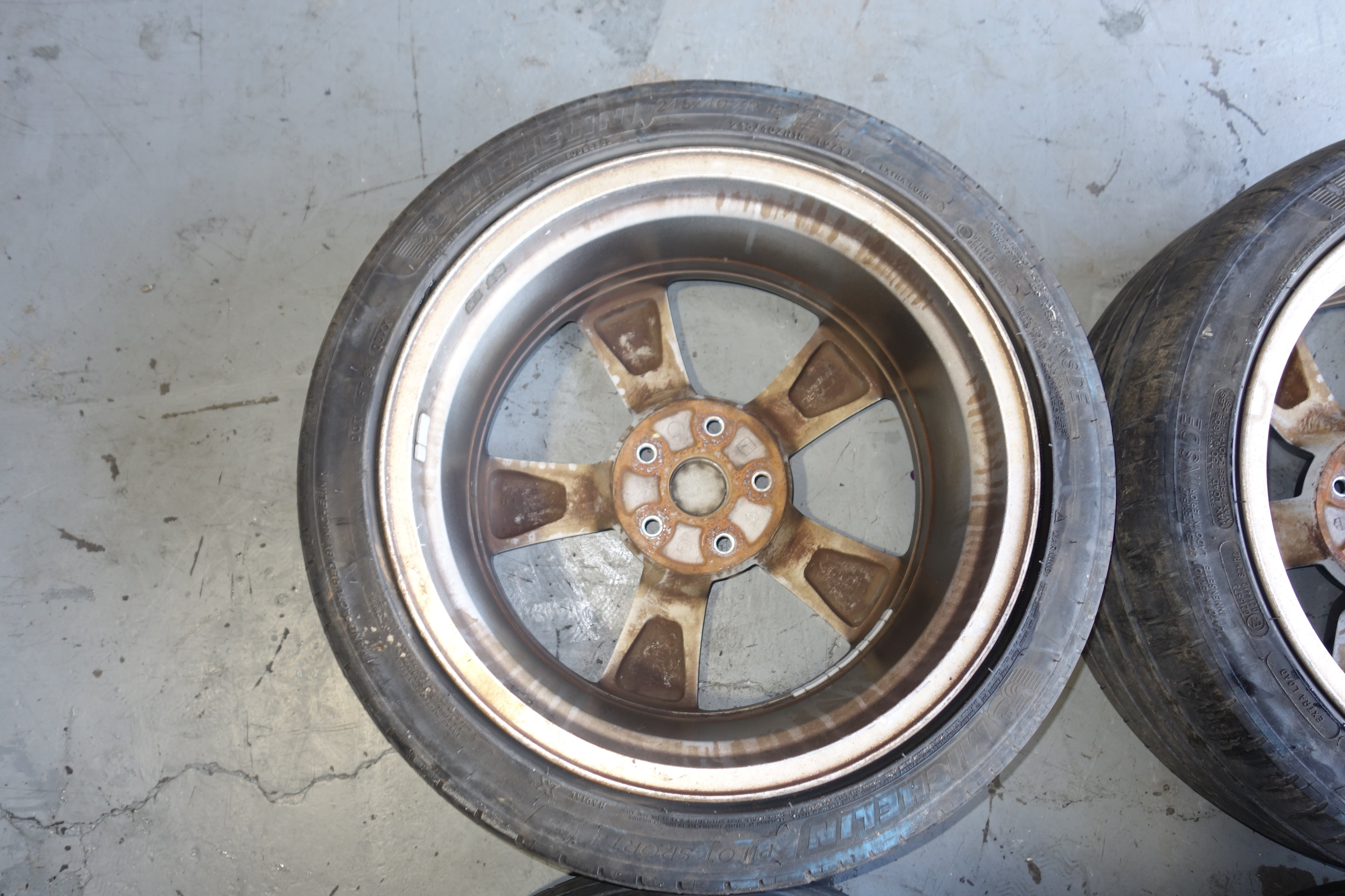 JDM Subaru WRX STI GRB OEM 5x114.3 18x8.5 +55 Lightweight Alloy Wheels with Tires 245/40R18