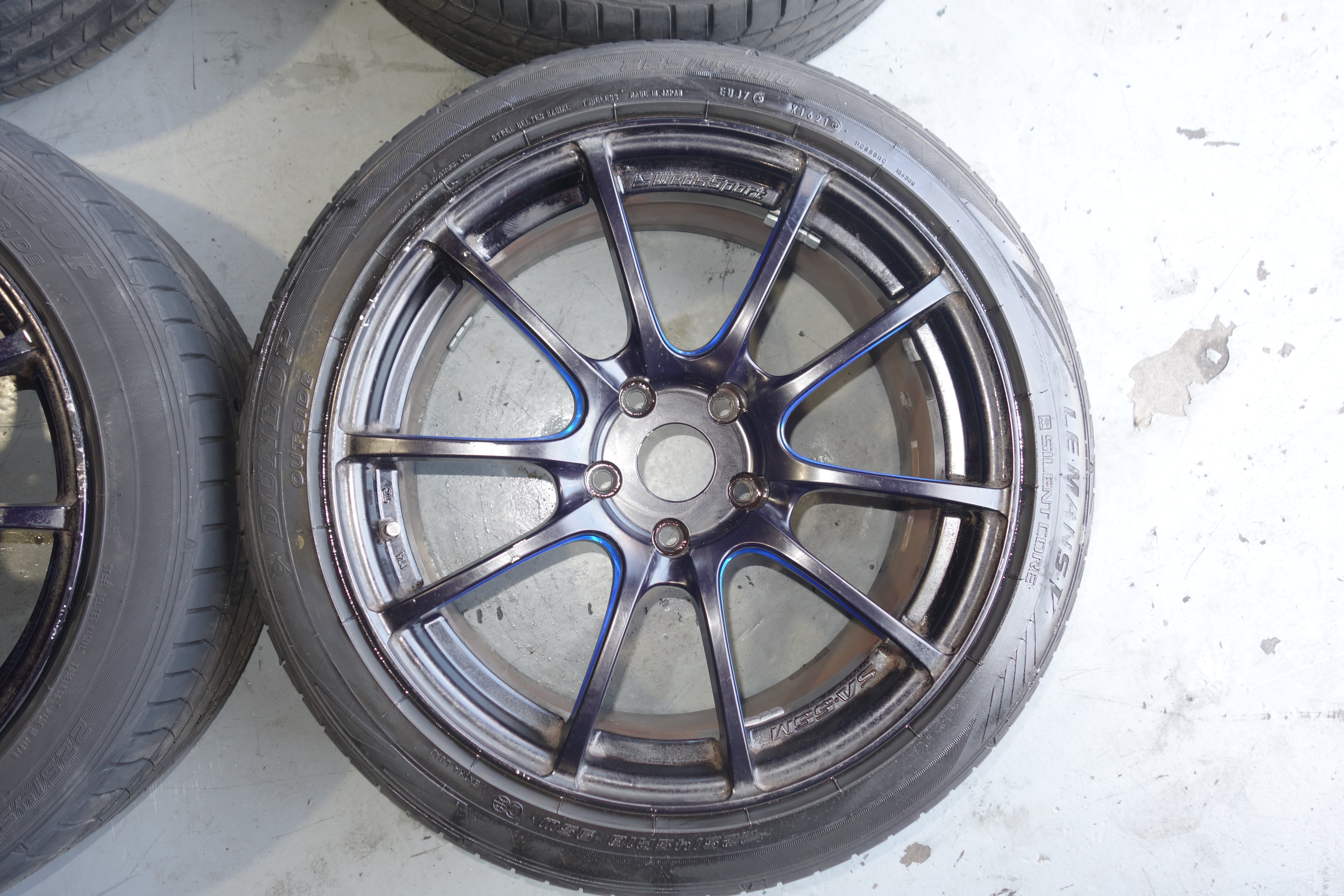 JDM WedsSport SA-55M 18x8.5 +50 5x114.3 BBM Lightweight JDM Alloy Wheels w/ 225/45R18 Tires Set