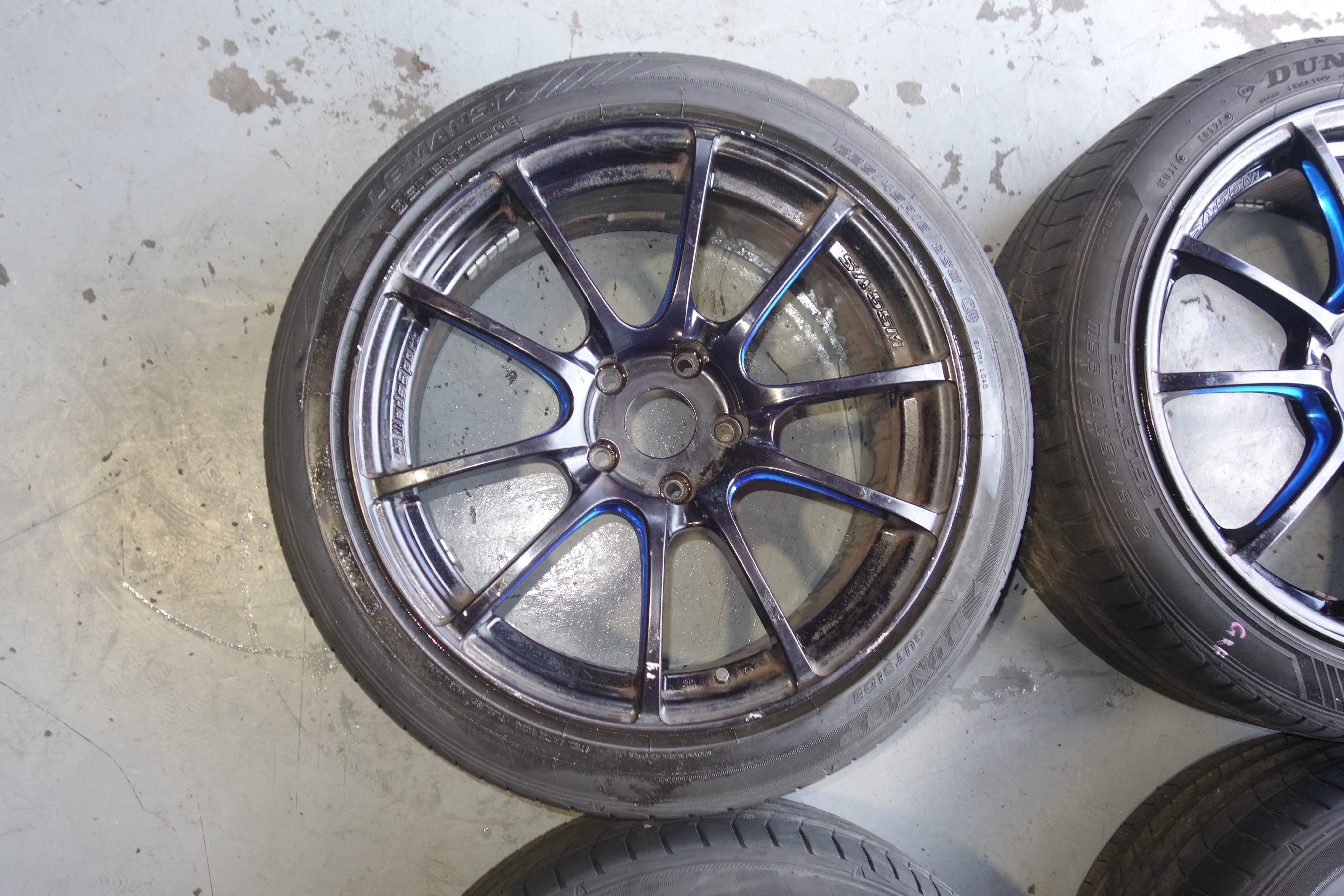 JDM WedsSport SA-55M 18x8.5 +50 5x114.3 BBM Lightweight JDM Alloy Wheels w/ 225/45R18 Tires Set
