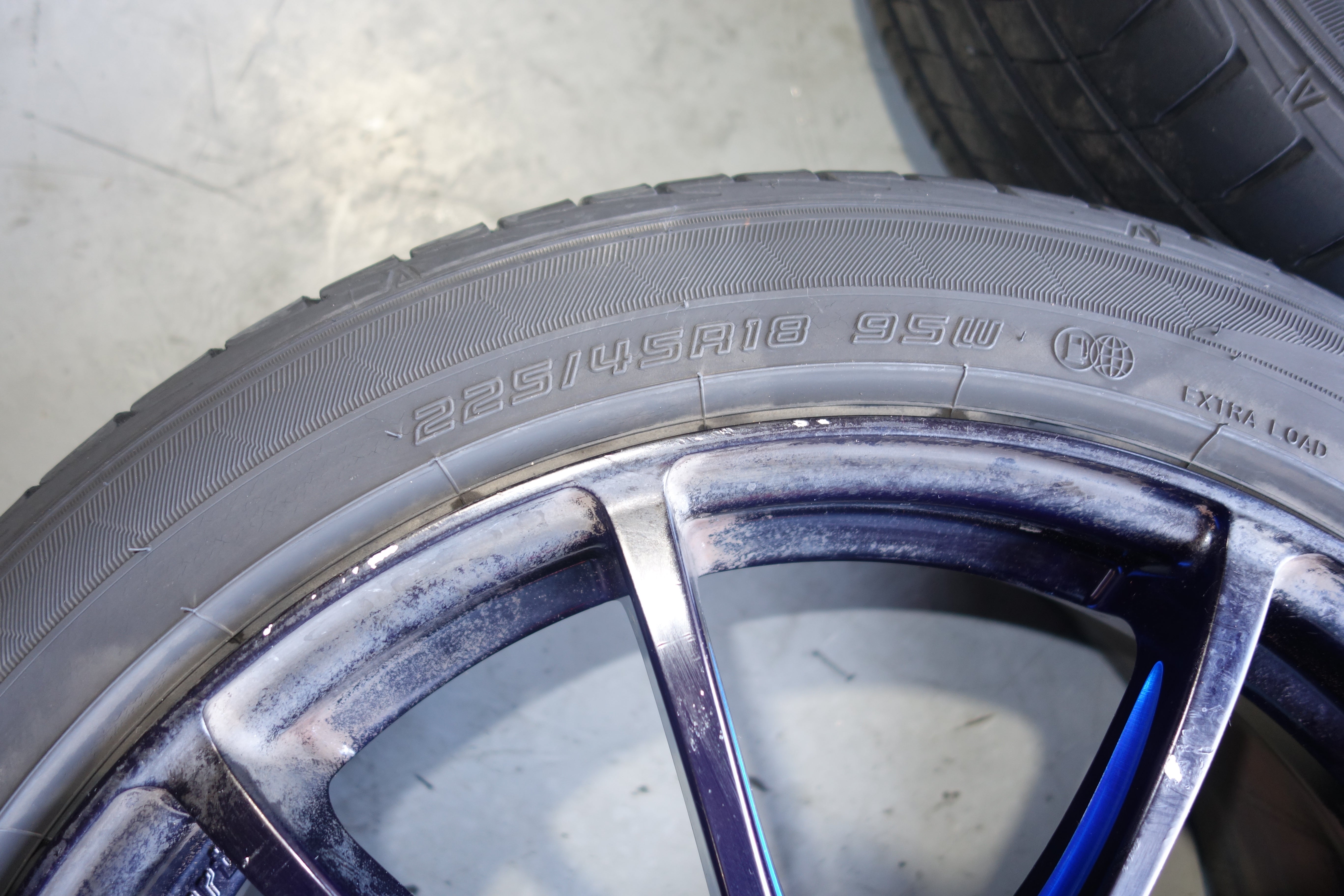 JDM WedsSport SA-55M 18x8.5 +50 5x114.3 BBM Lightweight JDM Alloy Wheels w/ 225/45R18 Tires Set