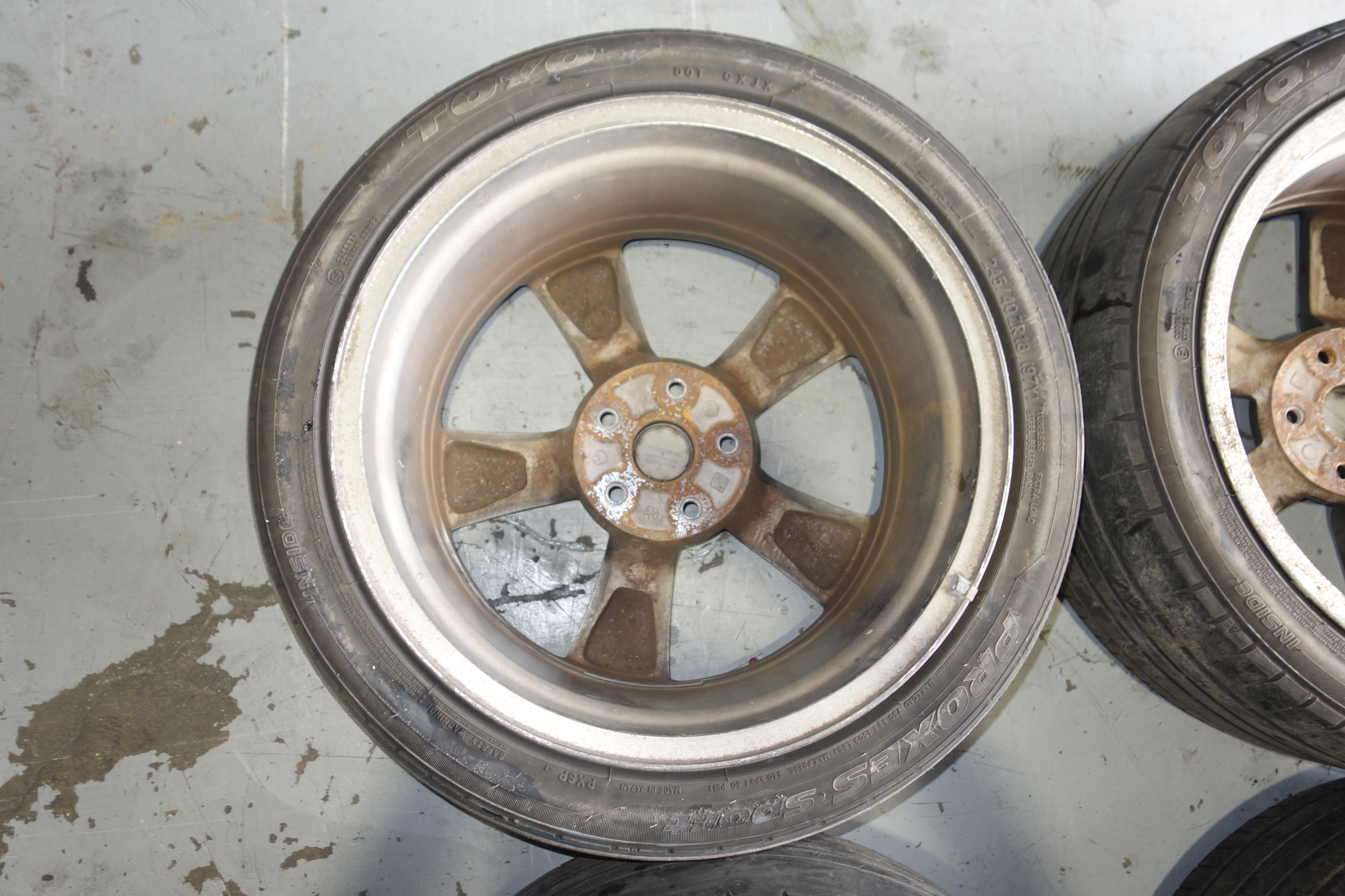 JDM Subaru WRX STI GRB OEM 5x114.3 18x8.5 +55 Lightweight Alloy Wheels with Tires 245/40R18 2008 Subaru Impreza WRX STI Wagon OEM Wheel 18x8.5 +55 Offset
