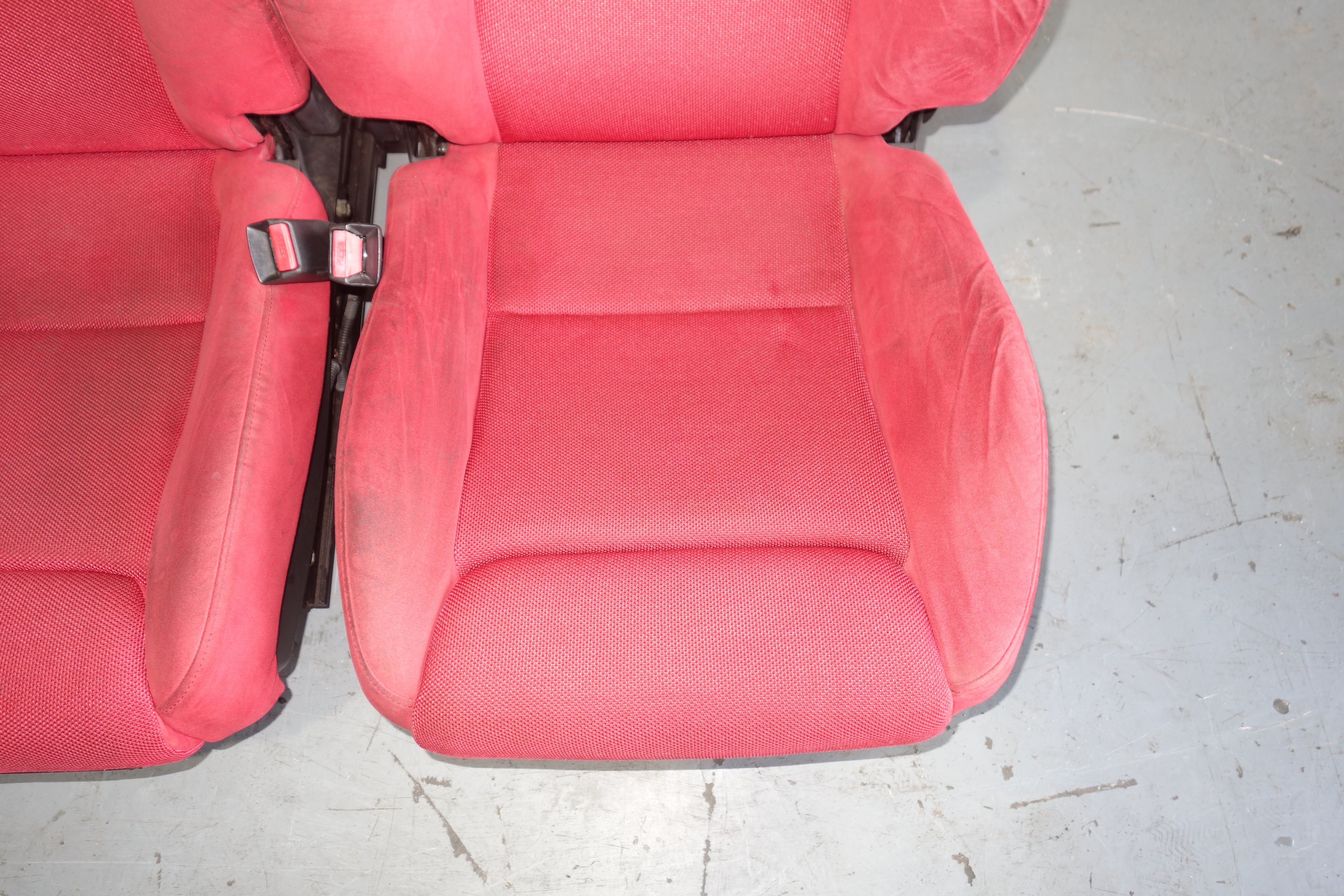 JDM Honda Civic Type R EP3 Recaro Seats Red Front Pair w/ Rails 2001–2005