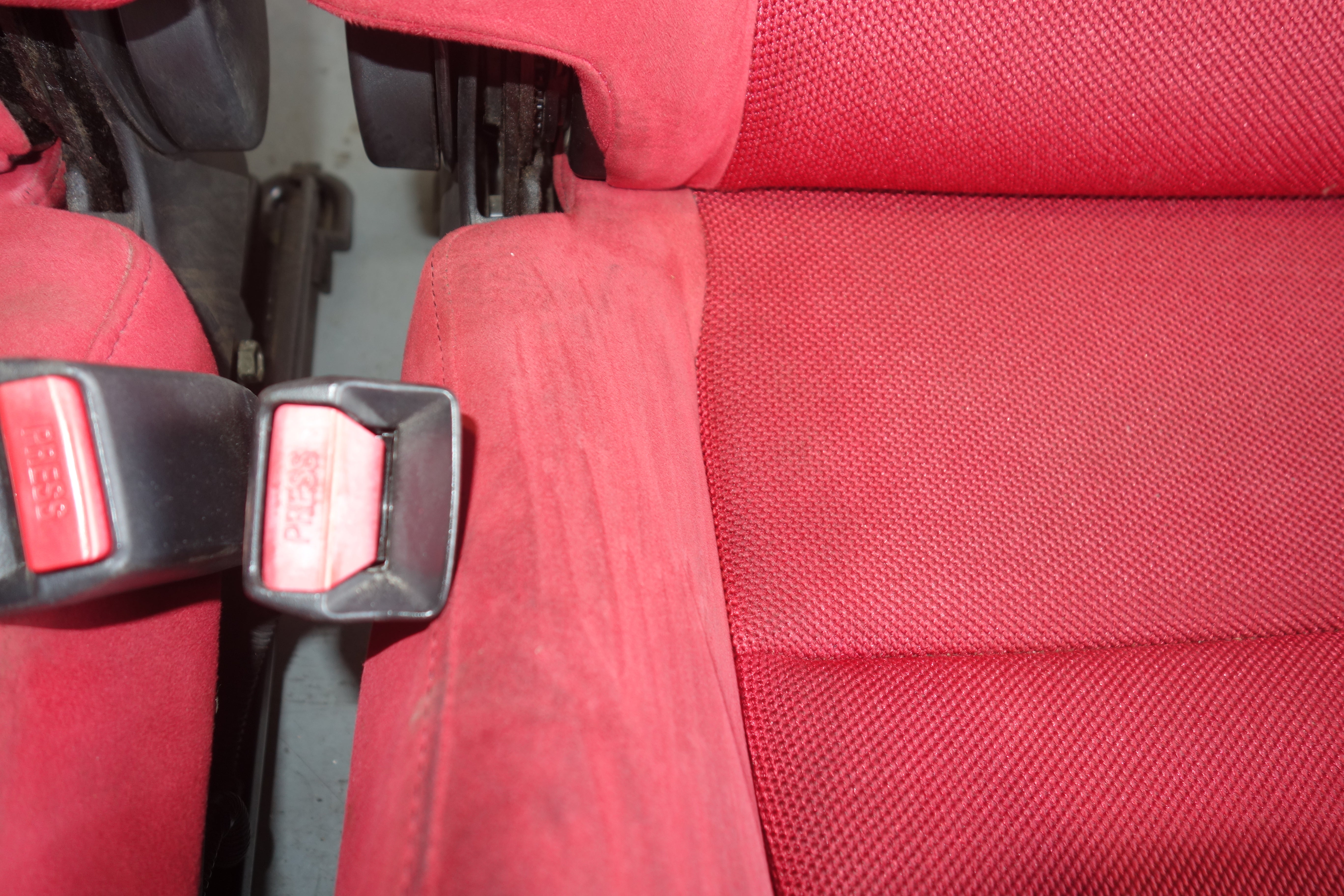 JDM Honda Civic Type R EP3 Recaro Seats Red Front Pair w/ Rails 2001–2005