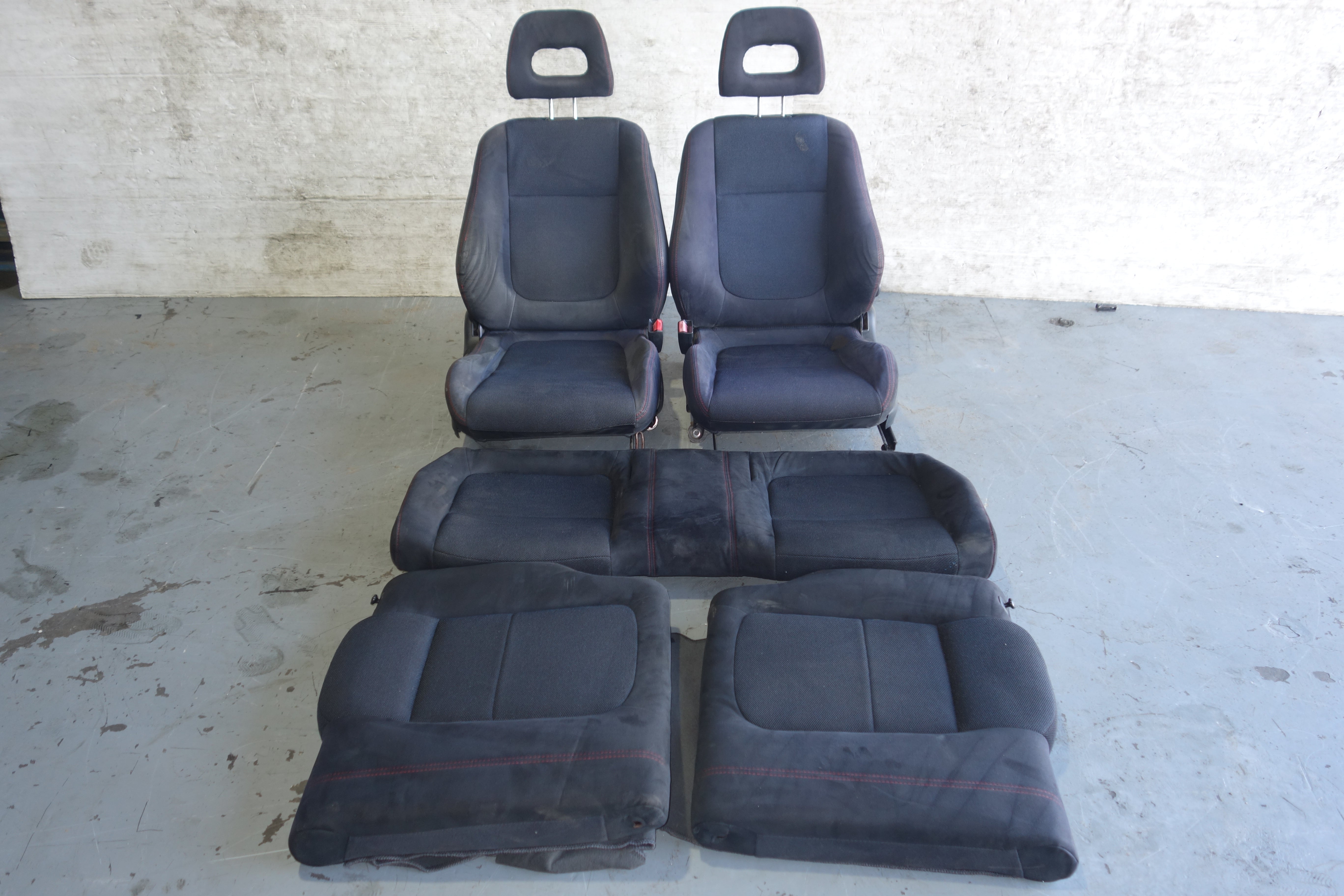 JDM Honda Integra Type R DC2 OEM Seat Set Front & Rear Black Suede 2-Door 1994–2001