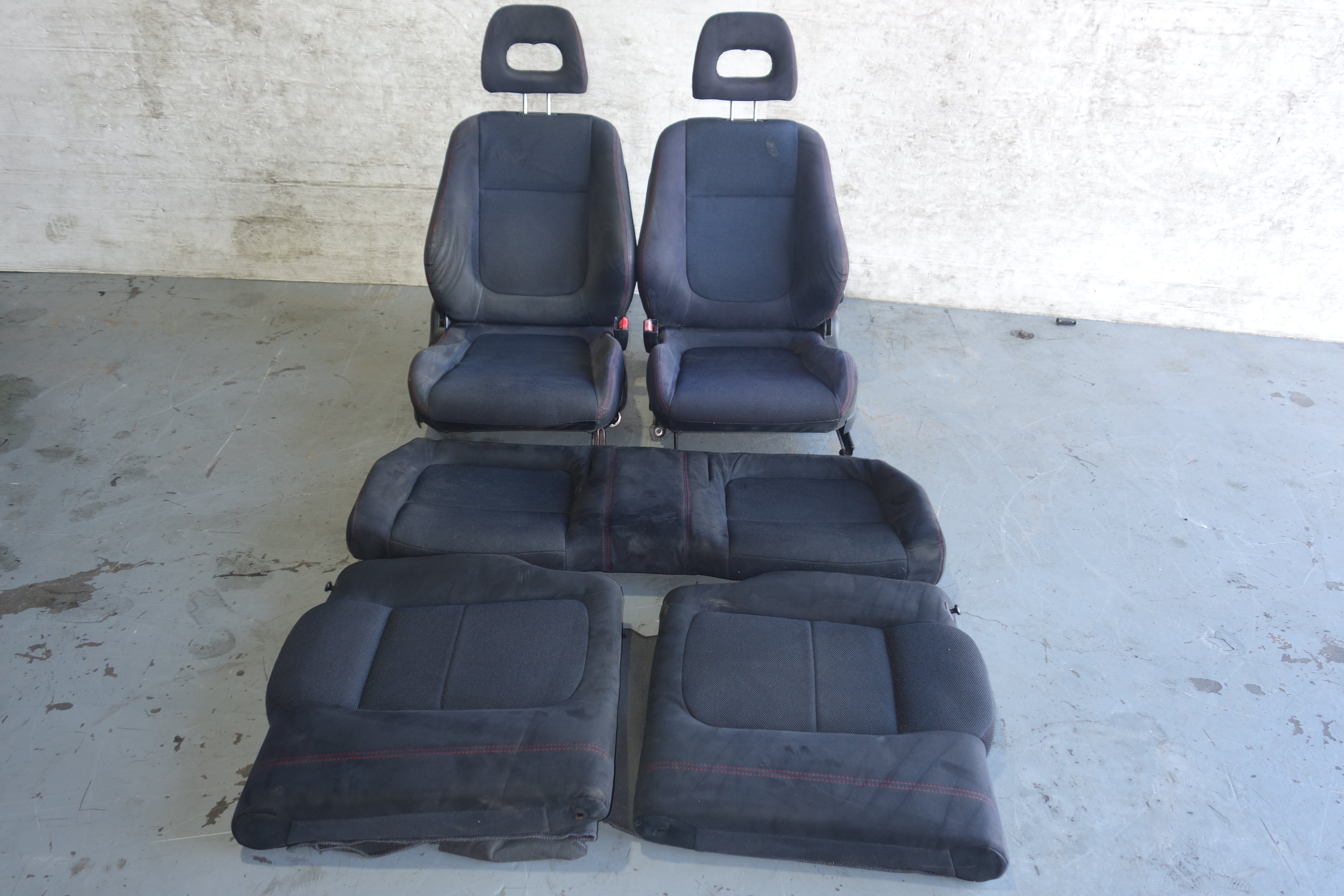 JDM Honda Integra Type R DC2 OEM Seat Set Front & Rear Black Suede 2-Door 1994–2001