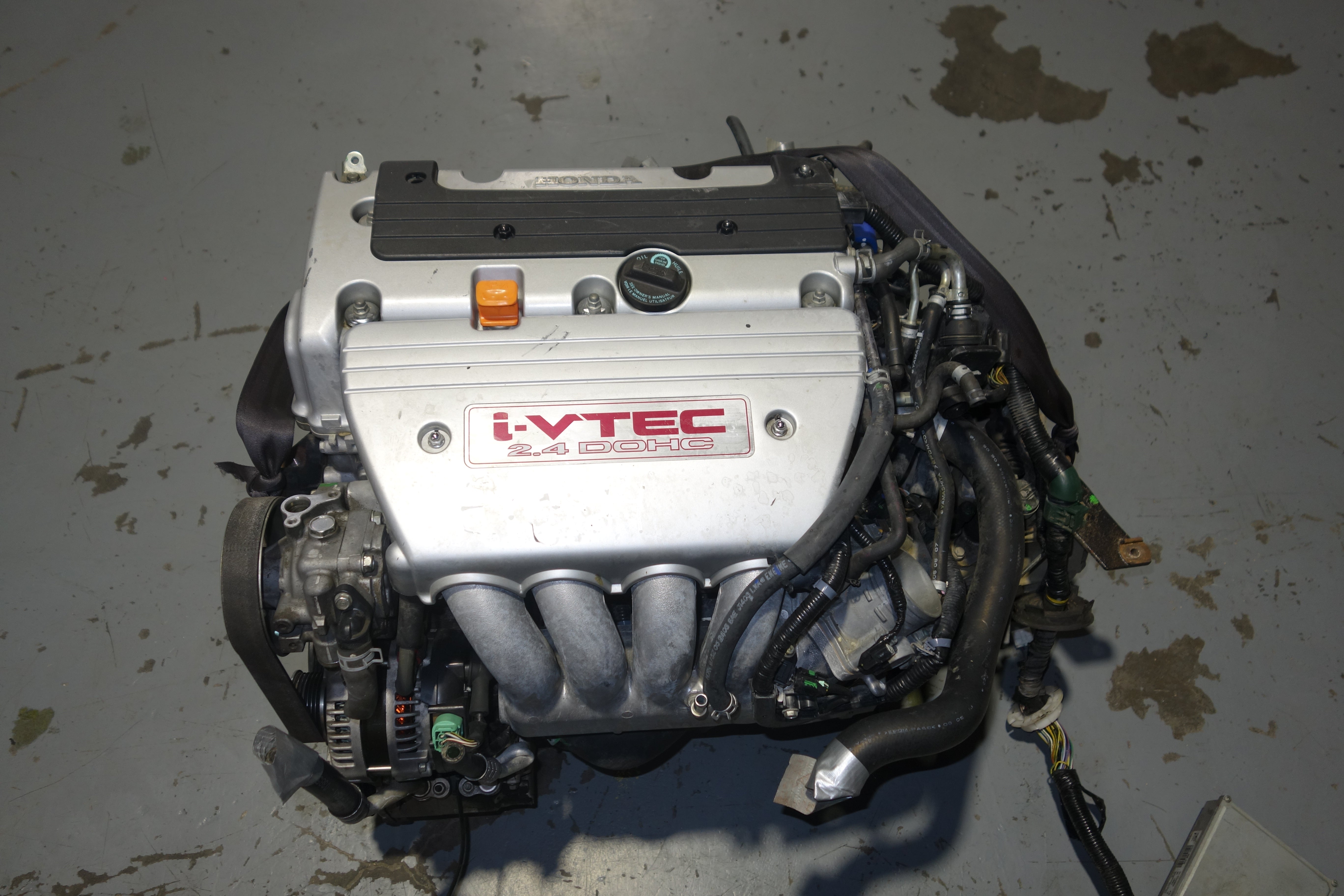 JDM Honda K24A3 K24A 2.4L DOHC i-VTEC Engine & 6-Speed Manual Transmission W/ Ecu Wiring Harness