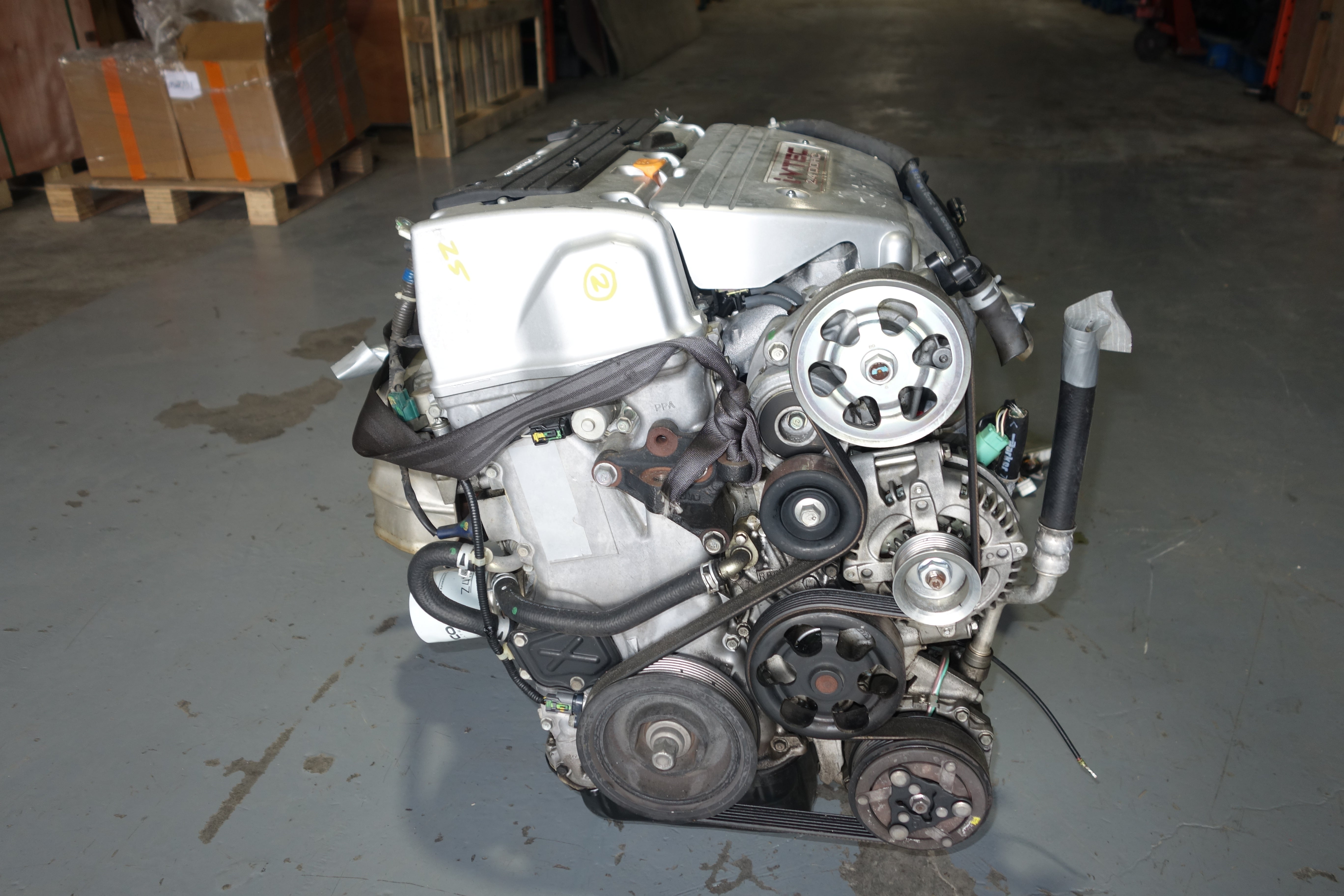 JDM Honda K24A3 K24A 2.4L DOHC i-VTEC Engine & 6-Speed Manual Transmission W/ Ecu Wiring Harness