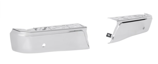 FORD PICKUP F150 2015-2017 — REAR FACE BAR (2-PCS LH+RH); CHROME; W/ SENSOR; PICKUP F150 15-20/ POLICE RESPONDER 18-20