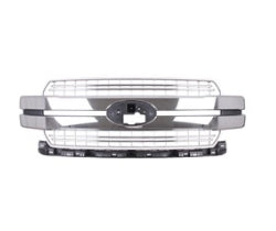 FORD PICKUP F150 2018-2020 — GRILLE; 2 CHROME ACCENT BARS ABOVE AND BELOW MAIN ACCENT CHROME BARS/ARGENT GRID; FOR LARIAT; 2018-2020 (OE JL3Z8200HB)