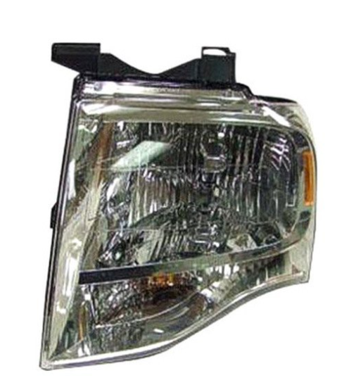 FORD EXPEDITION 2007-2017 — HEAD LAMP LH; CHROME HOUSING; EXPEDITION/EL/MAX 2007-2014