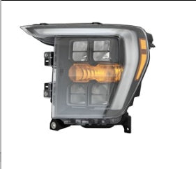 FORD PICKUP F150 2021-2023 — LED HEADLIGHT LH; BLACK BEZEL; W/O PROJECTOR STYLE; 2021-2023 (OE ML3Z13008V/K)