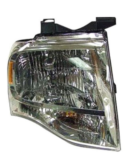 FORD EXPEDITION 2007-2017 — HEAD LAMP RH; CHROME HOUSING; EXPEDITION/EL/MAX 2007-2014