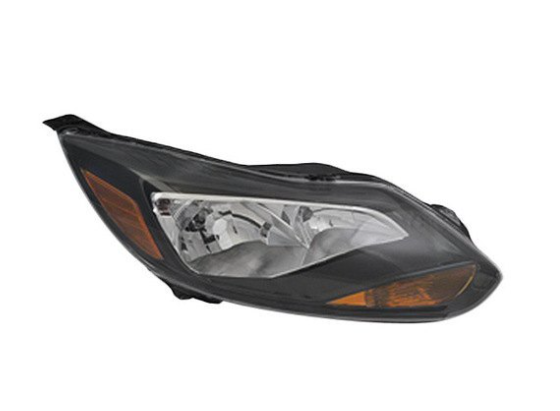 FORD FOCUS 2012-2018 — HEAD LIGHT RH; BLACK; TITANIUM MODEL; FOCUS 2012-2014
