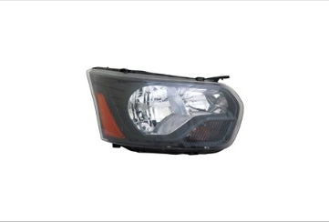 FORD TRANSIT VAN 2015-2019 — HALOGEN HEADLIGHT RH; BLACK; TRANSIT VAN 2015-09/02/2015 CAPA