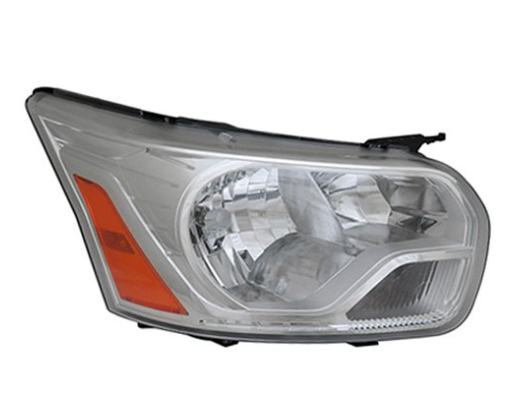 FORD TRANSIT VAN 2015-2019 — HEADLIGHT RH; FROM 9/2/15 PRODUCTION; CHROME; TRANSIT T-150-350 VAN 16-23 ( CREW 20-23 )