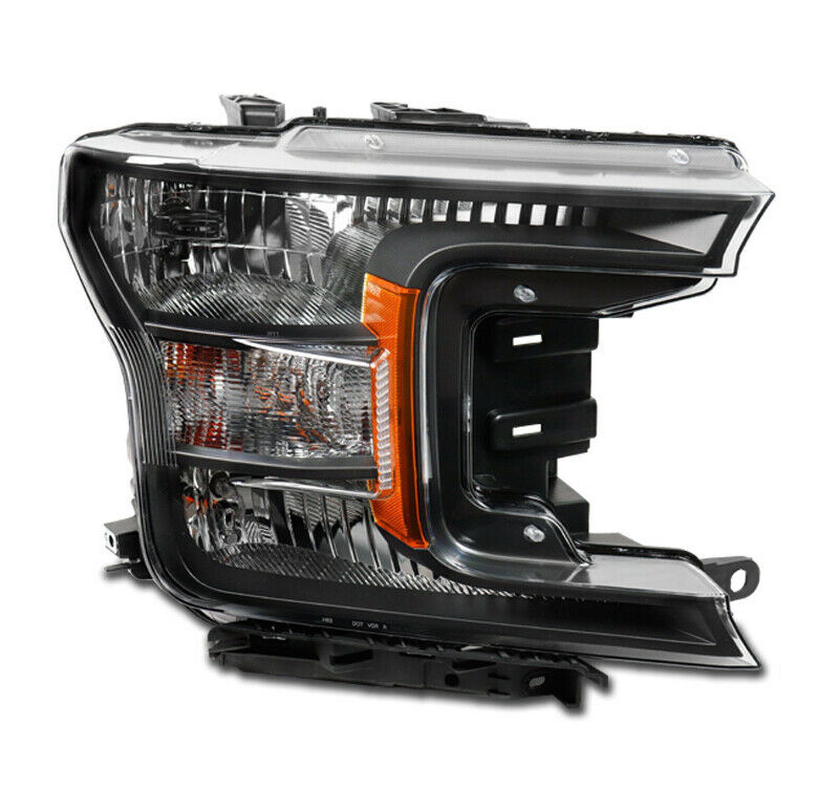 FO2503373U ford pickup f150 2018 2020 right headlight halogen with dark housing fo2503373u 3