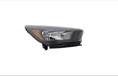 FORD ESCAPE 2013-2019 — HALOGEN HEAD LIGHT RH; BLACK; W/O LED ACCENT; ESCAPE 2018-2019 CAPA