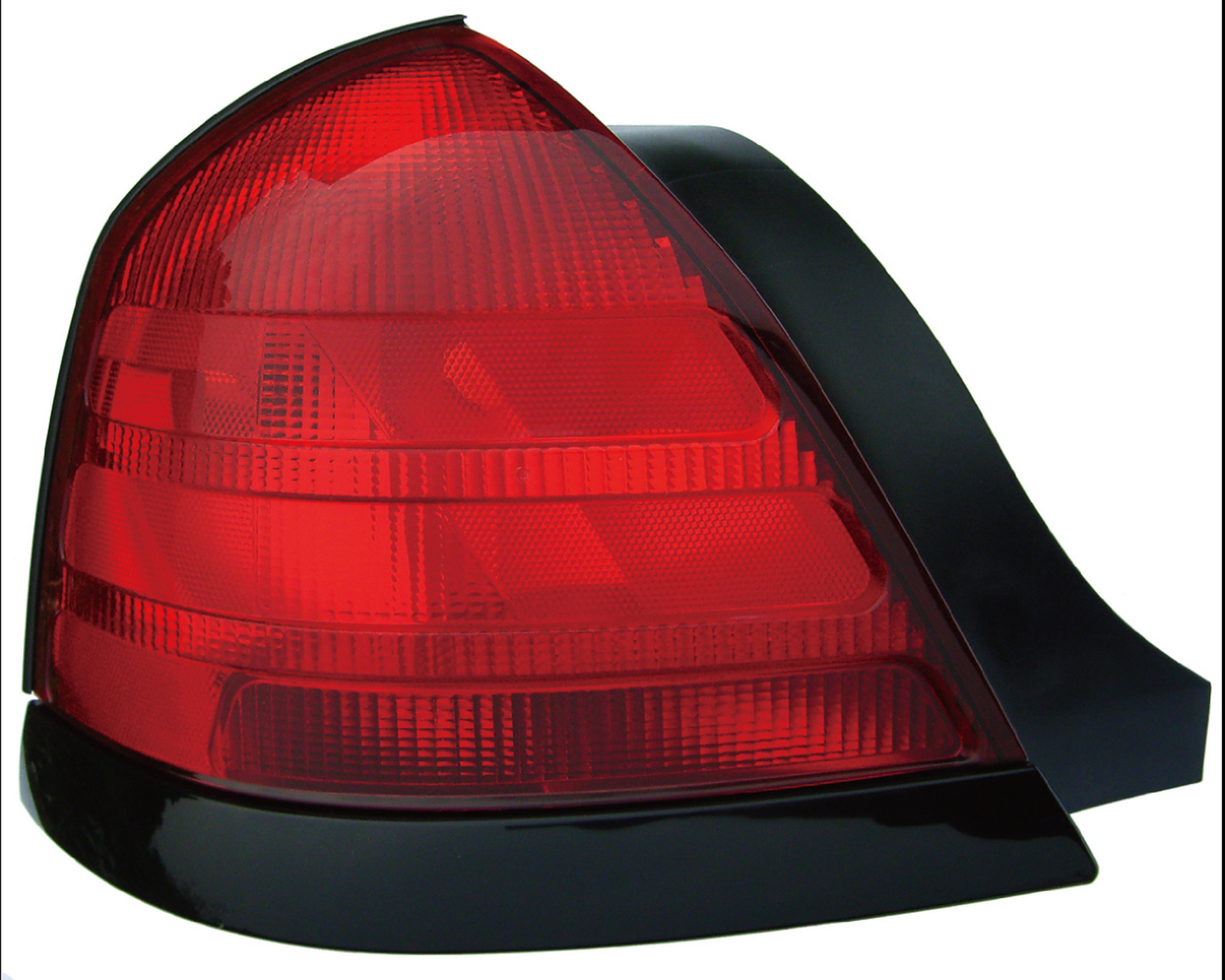 FO2800160 ford crown victoria 2000 2011 left taillight black moulding 2 bulb red hq fo2800 1
