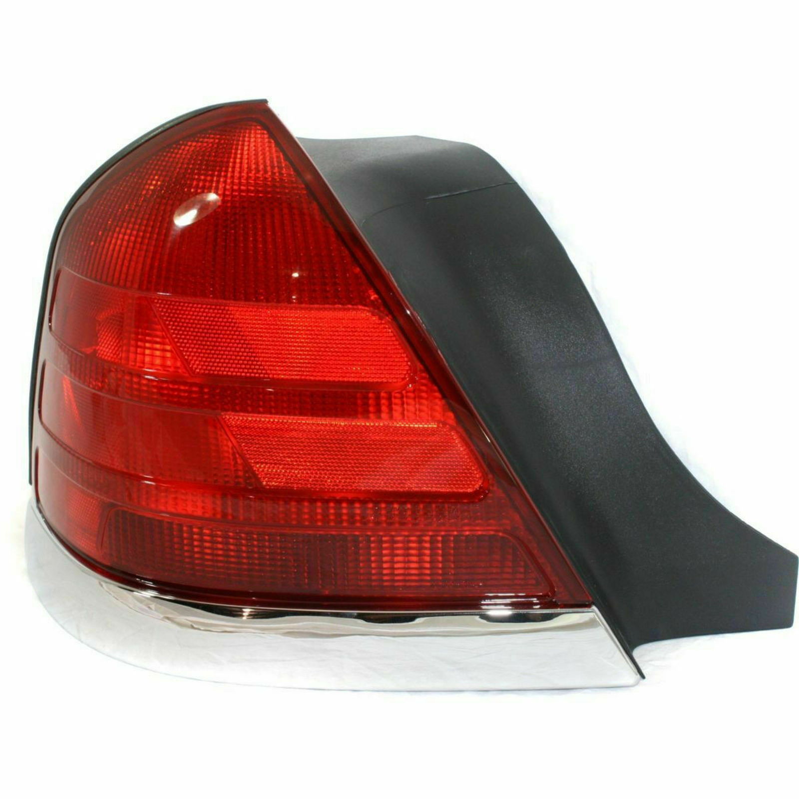 FO2800176 ford crown victoria 1999 2002 left taillight chrome moulding 2 bulb red hq fo280 2