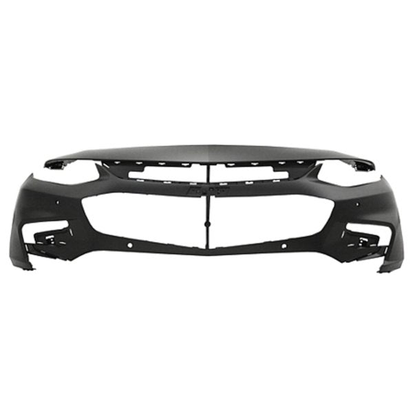CHEVROLET MALIBU 2016-2025 — FRONT BUMPER PRIMED; W/ LED DRL & 4 SENSORS & 2 PARALLE PARK; LT/PREMIER; MALIBU/HYB 2016-2018