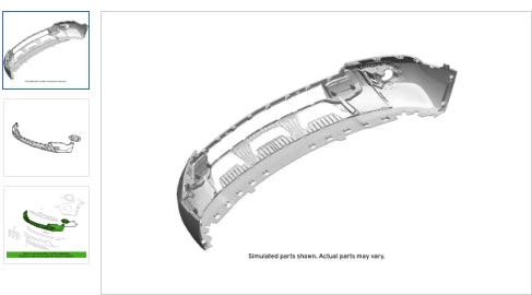 CHEVROLET TRAILBLAZER 2021-2025 — FRONT LOWER BUMPER PRIMED; W/ FOG; FOR LT; 2021-2023 (42755886)