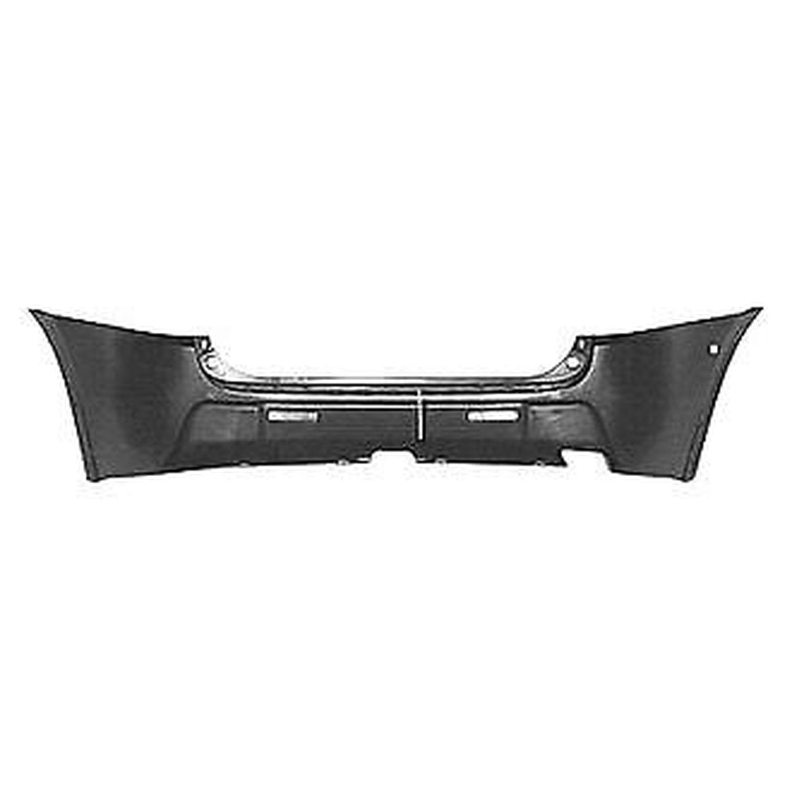 GM1100695 chevrolet equinox 2005 2006 bumper rear matte dk gray textured ls model built in 3