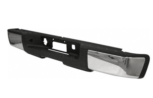 CHEVROLET SILVERADO PICKUP 2007-2013 — RR STEP BUMPER; CHROME; W/O SENSOR; SILVERADO/SIERRA 07-13; BOTH HYB 09-13