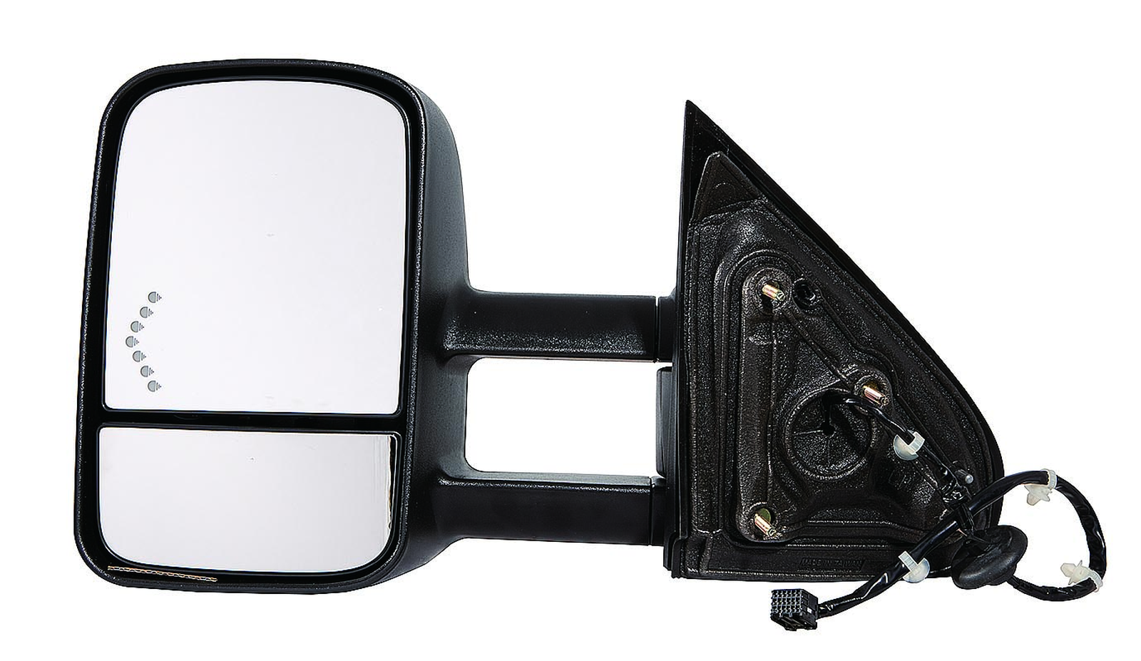 GM1320458 gmc sierra 2014 2019 left side mirror power manual fold dual lens htd with signa 1