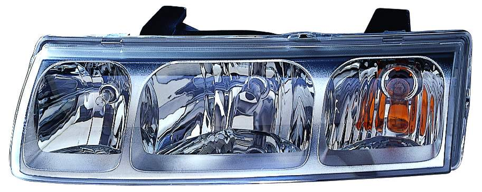 GM2502253 saturn vue 2005 left headlight chrome trim hq gm2502253 1
